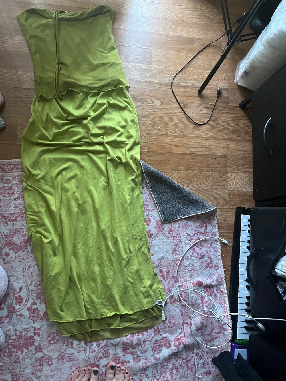 Sleeveless Olive Green Set